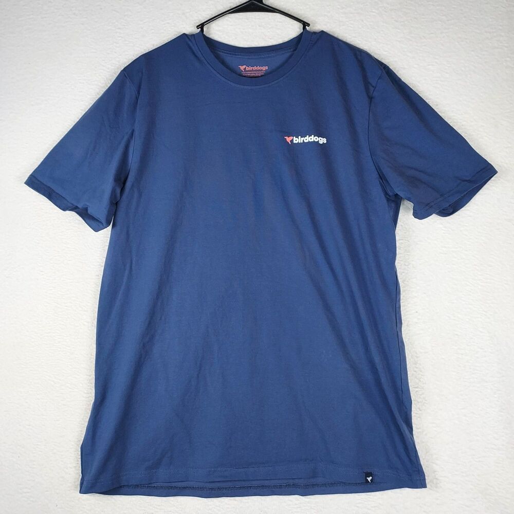 Birddogs T Shirt Mens XL Blue Short Sleeve Logo Graphic Casual Tee